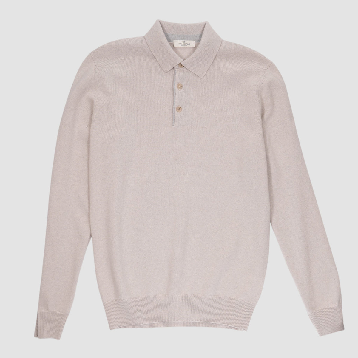 Panicale Men's Buttoned Polo - Soft Beige (U370403PB)