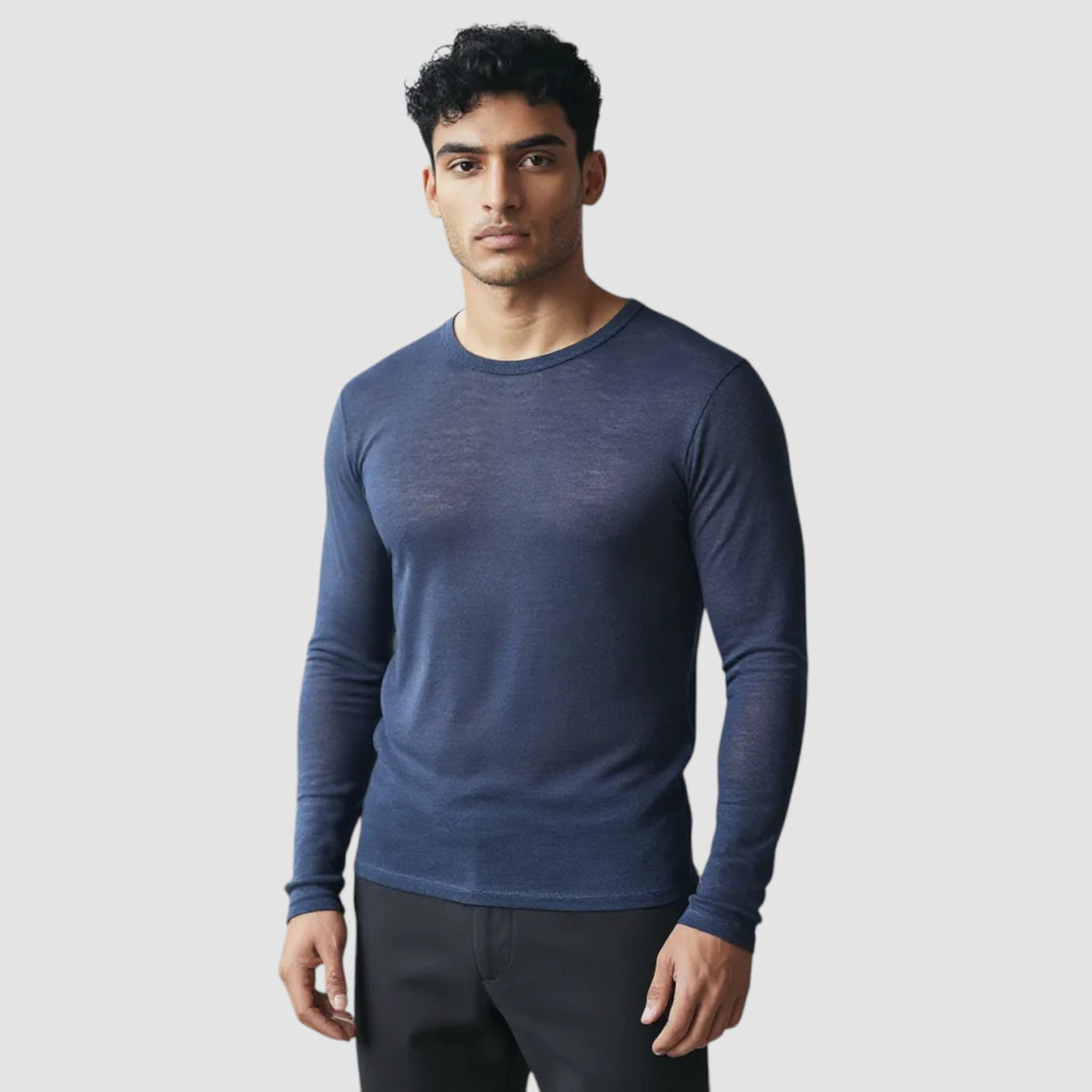 Mysublyme Men's 10% Cashmere Base Layer - Black (2412)
