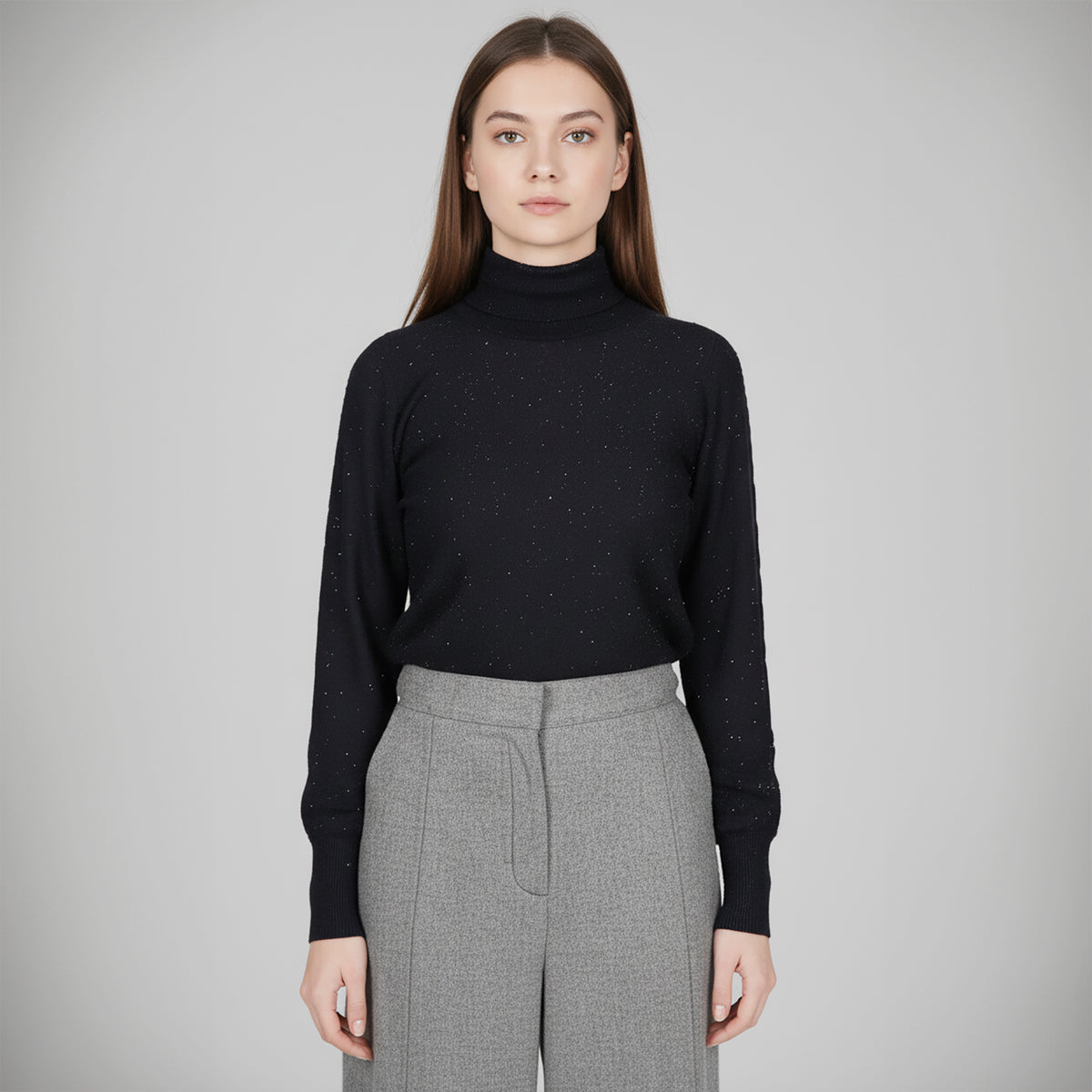 Panicale Women's Turtle Neck Sweater - Blue (D370159CL)