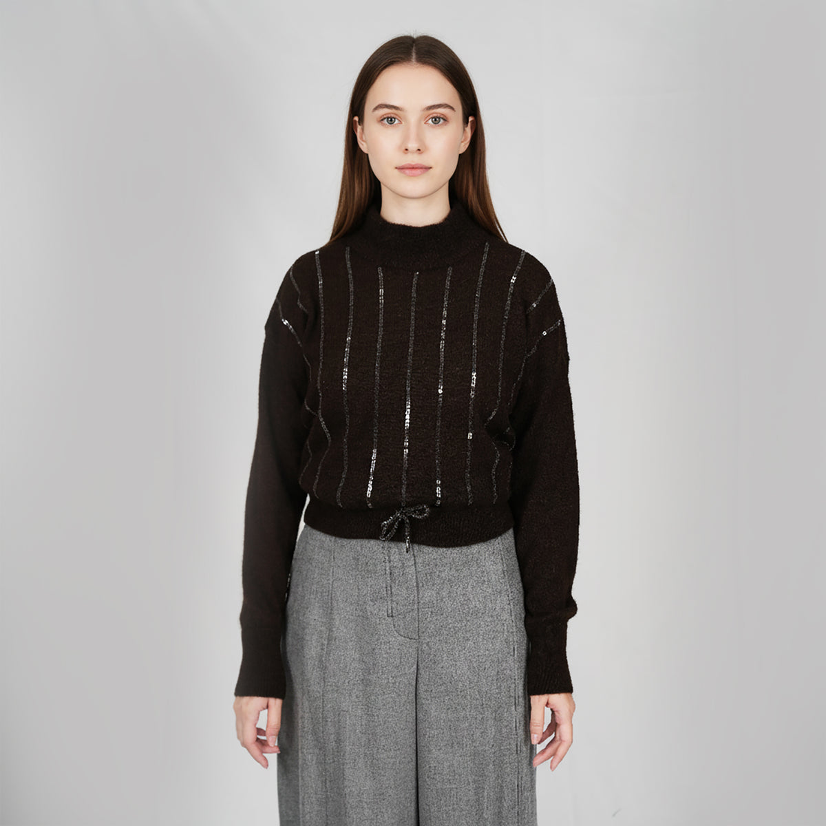 Panicale Women's High Neck Sweater - Vintage (D370426L)