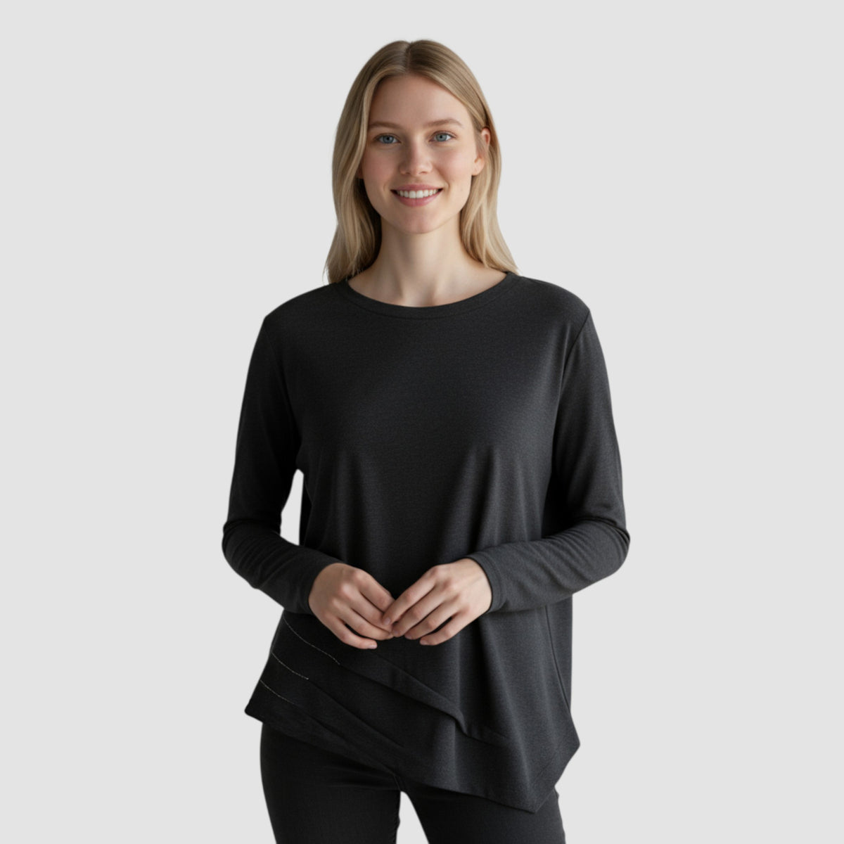 Panicale Women's Round Neck - Iron (D371661G)