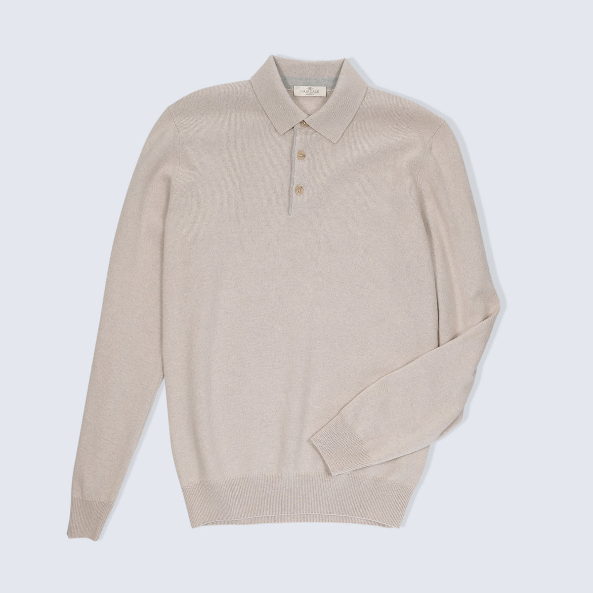 Panicale Men's Buttoned Polo - Soft Beige (U370403PB)