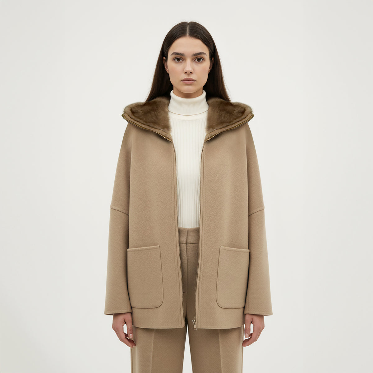 Manzoni 24 Women's Coat - Caramel (25M837-DB1V)_LP