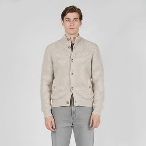 Panicale Men's Buttoned Jacket - Cream (U370784GB)