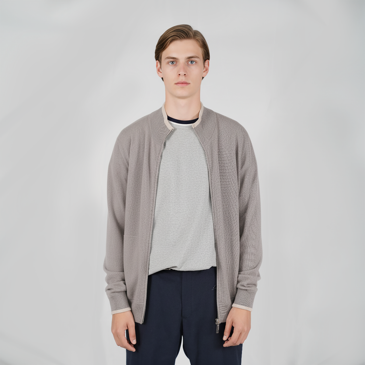 Panicale Men's Zip Jacket - Biscuit (U370654GZ)