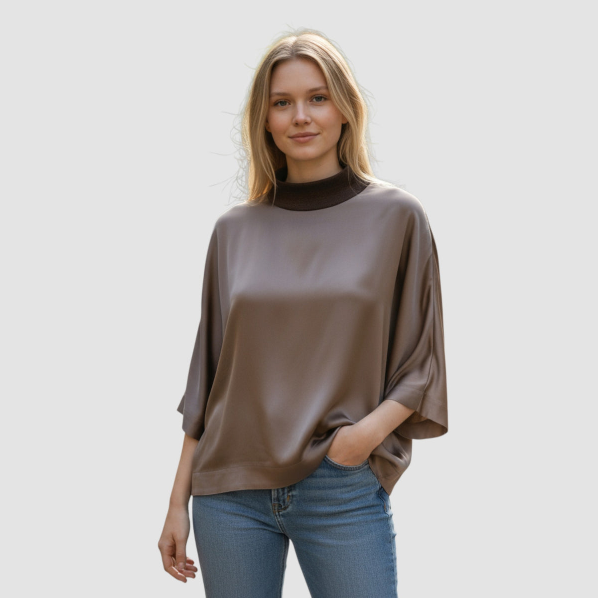 Peserico Women's Shirt - Brown (S06710_2372C)