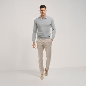 Panicale Men's Buttoned Polo - Limestone (U370403PB)